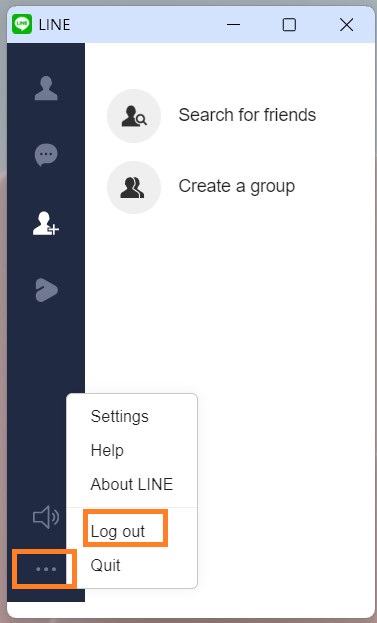 Chrome擴充版LINE登出示意圖