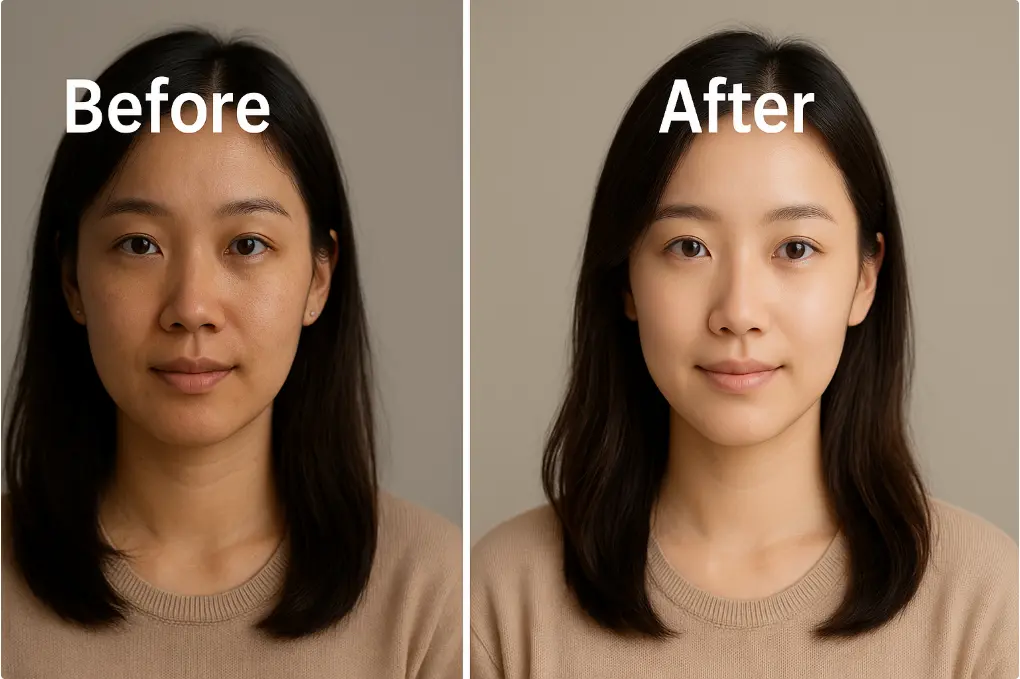 一般修圖與照片精修對比圖