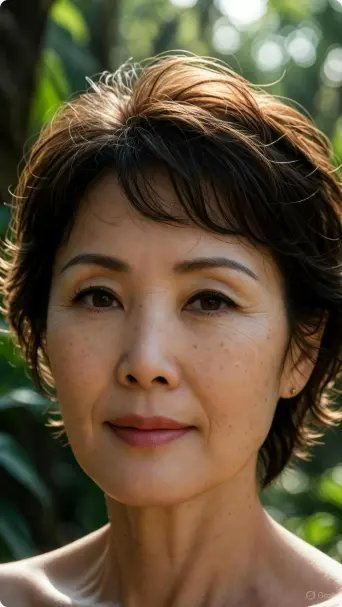 空氣感短髮 - 2025中年婦女短髮造型蓬鬆首選