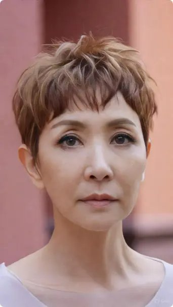 不對稱短髮 - 2025中年婦女短髮造型個性首選