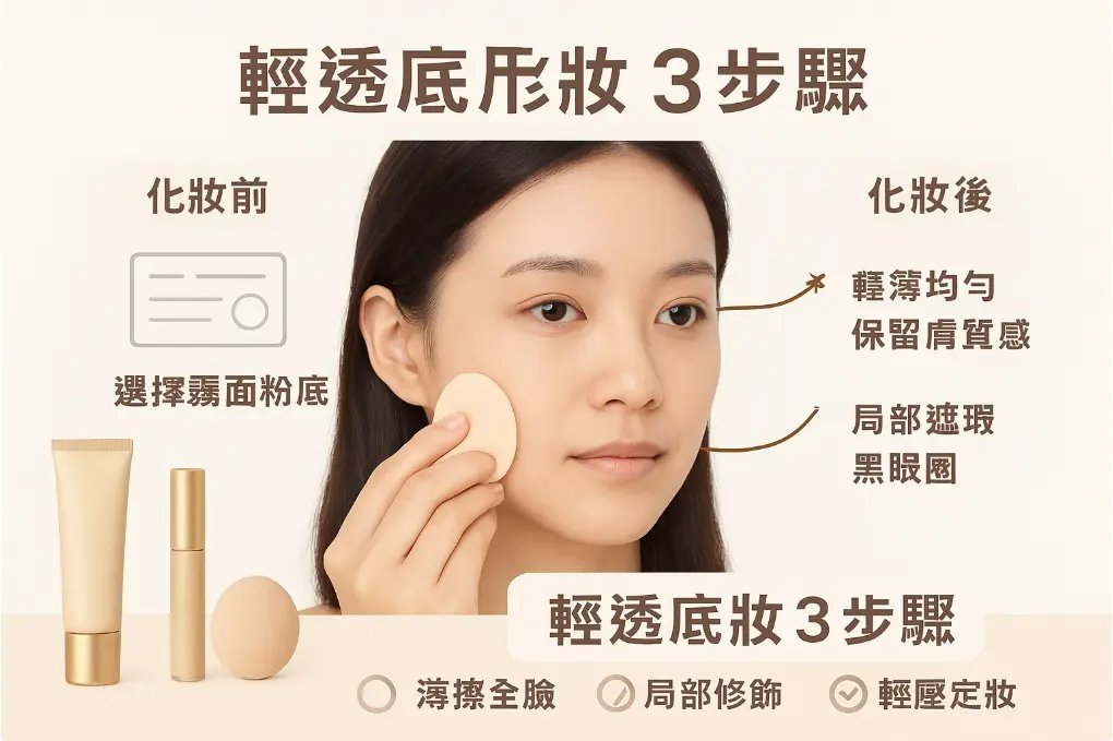 證件照輕透底妝步驟