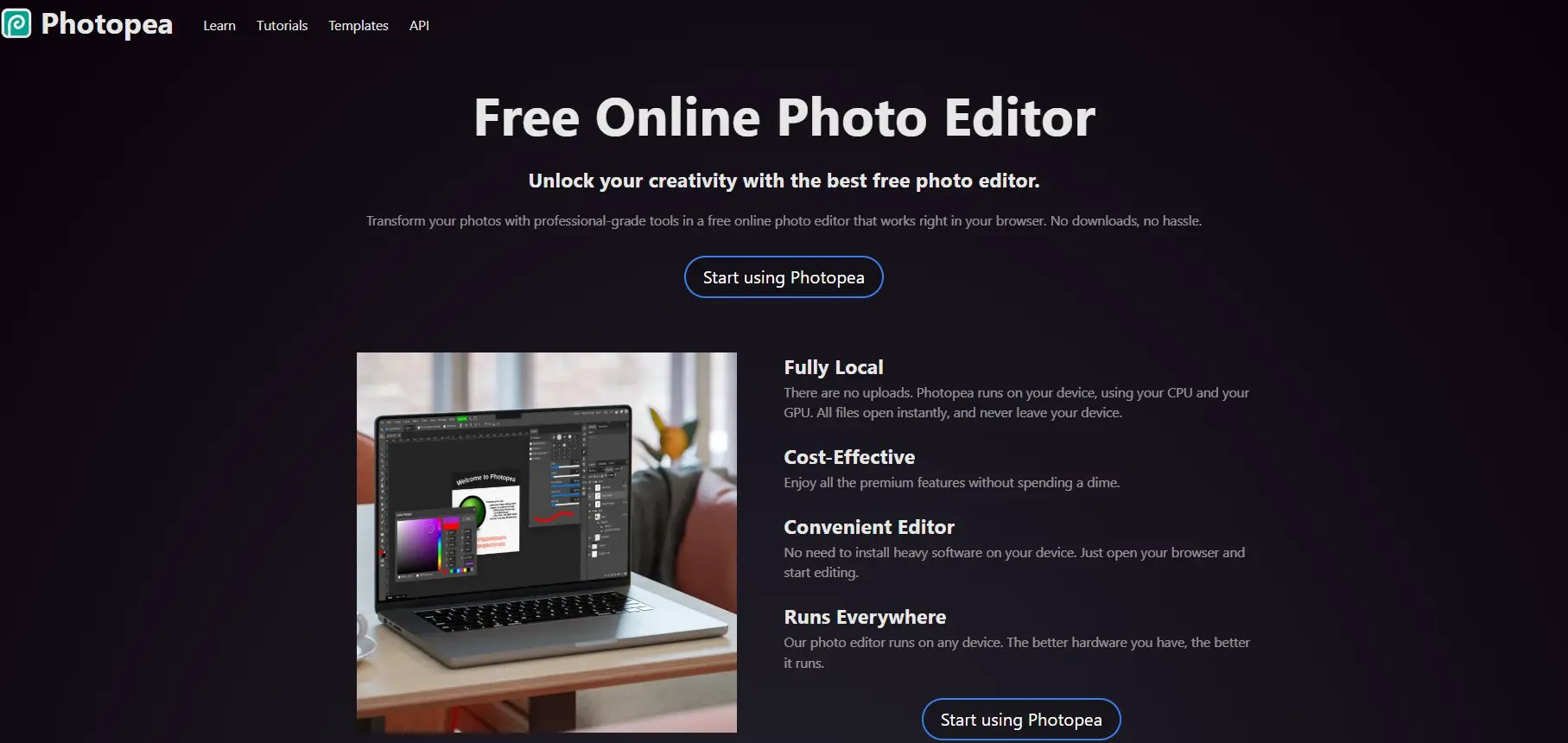 電腦修圖軟體免費Photopea