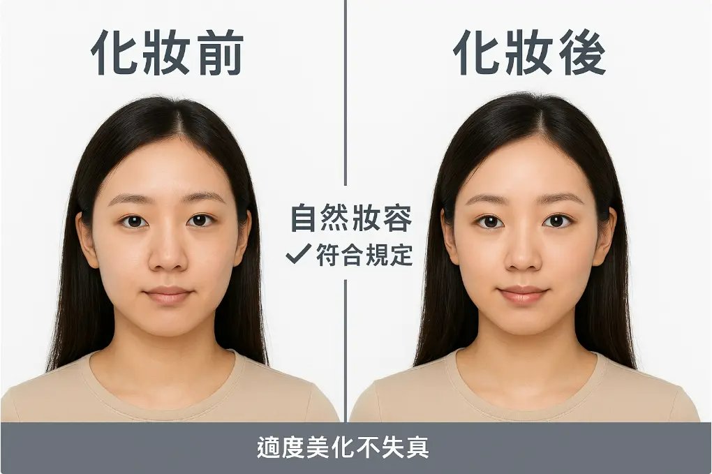 證件照化妝前後對比
