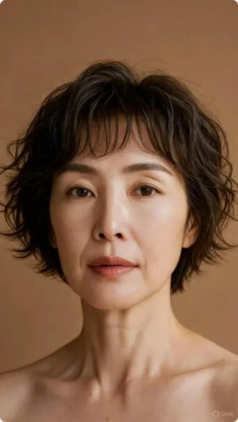 外翹短髮 - 2025中年婦女短髮造型時尚新趨勢