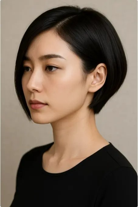 側分俐落短髮 - 2025中年婦女短髮造型經典推薦