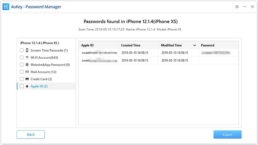 apple id - 4ukey password manager
