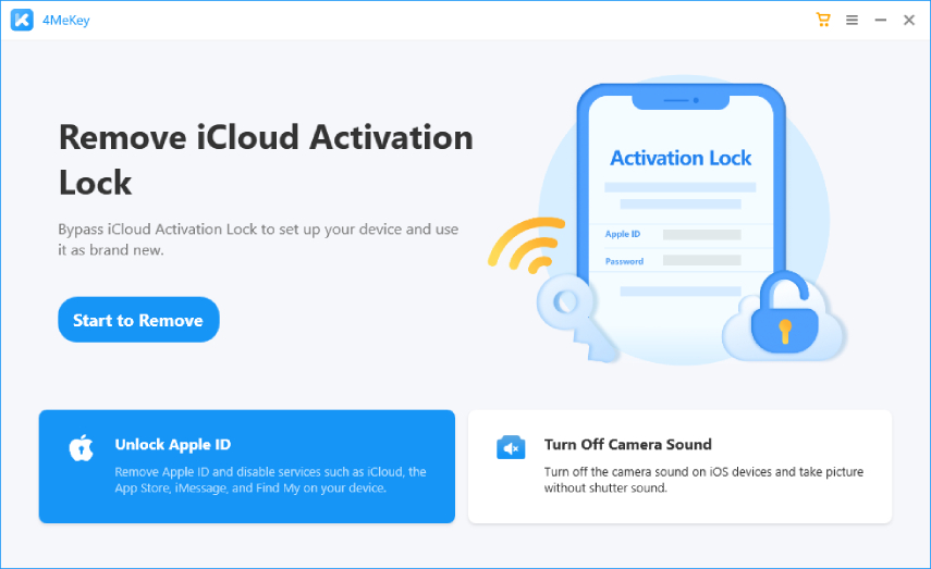 pilih buka kunci apple id - panduan 4MeKey
