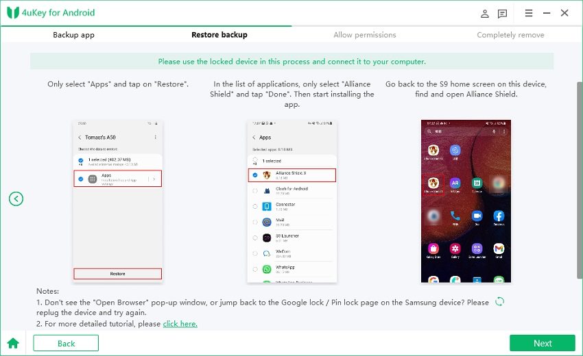 restore alliance shield 4ukey for android