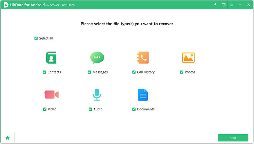 pilih jenis fail daripada ultdata untuk android
