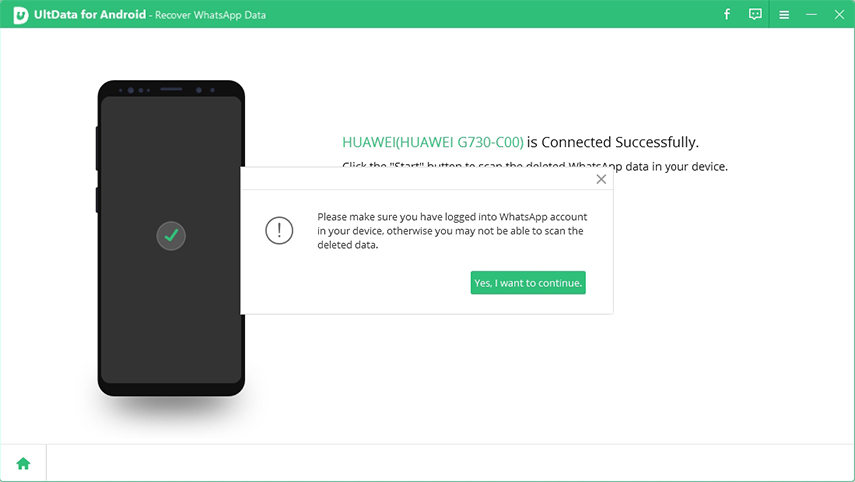 ultdata untuk android meminta untuk mengesahkan log masuk