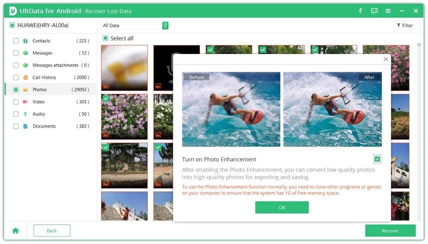 enhance photos with ultdata for android
