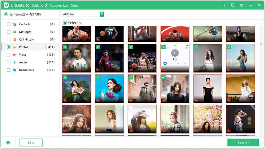 pratonton dan pulihkan foto yang hilang dengan ultdata untuk android