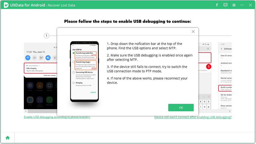 ultdata untuk android memberi amaran untuk mempercayai peranti