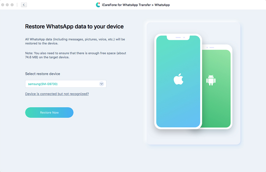 pilih fail sandaran untuk dikembalikan ke Android - panduan