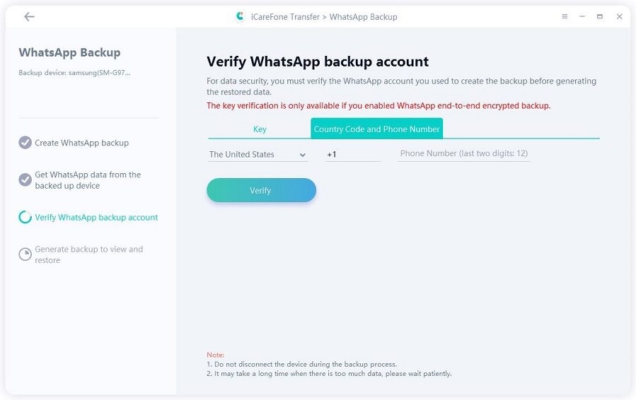 sahkan fail sandaran whatsapp pada android