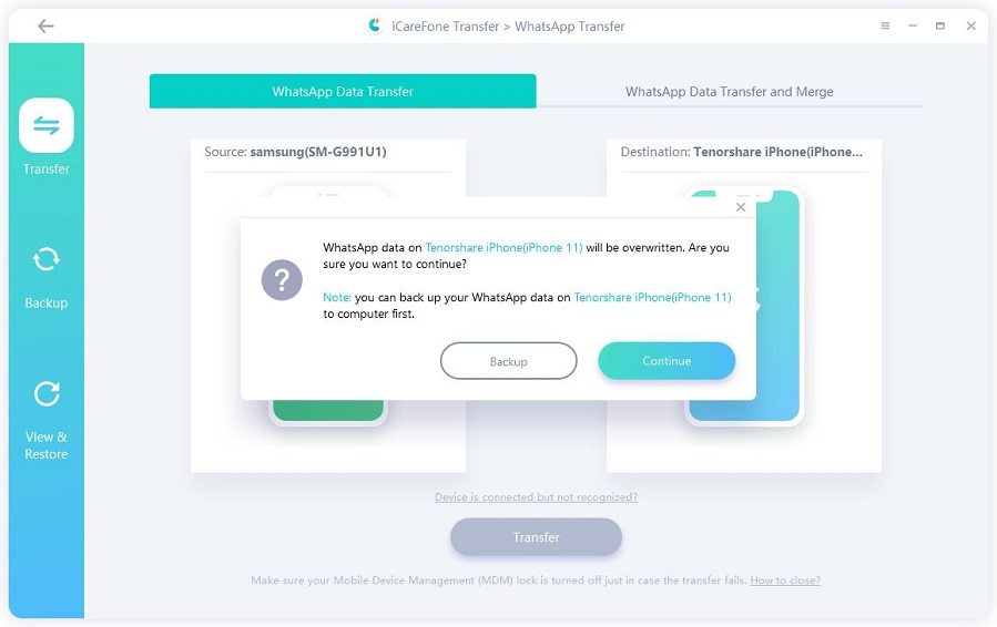 tulis ganti data whatsapp di ios