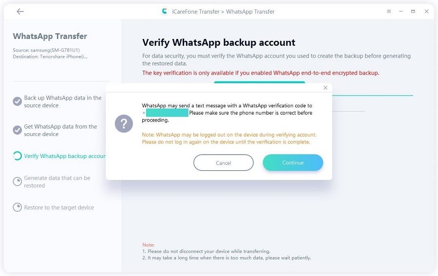 pasti untuk terus mengesahkan akaun whatsapp