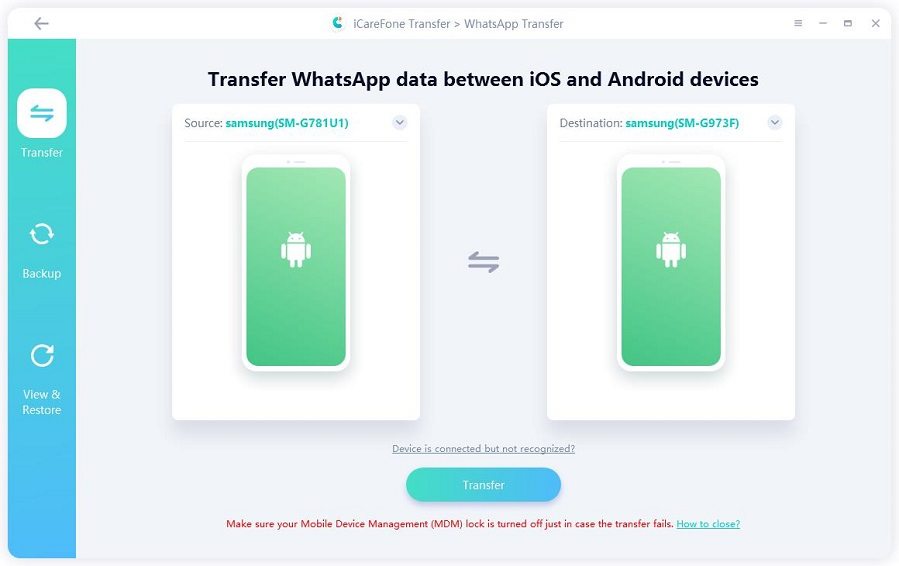 pemindahan whatsapp antara dua panduan peranti android