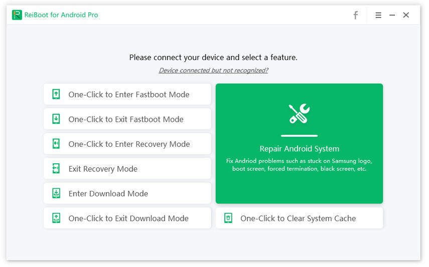 one click to enter download mode on tenorshare reiboot for android