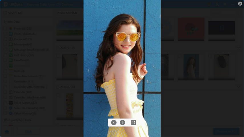 pratonton foto yang hilang melalui UltData