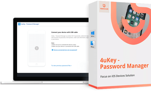 Tenorshare 4uKey - iOS Password Manager manage passwords iphone