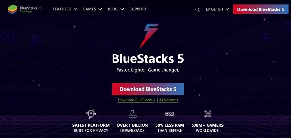 bluestacks play android games on pc