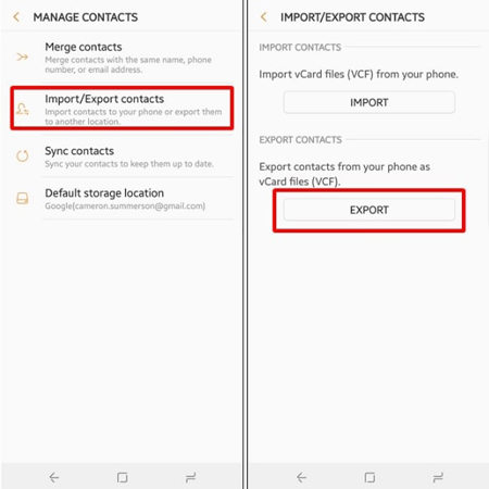 transfer contacts from android to iphone 13