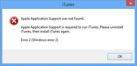 itunes apple applications support error