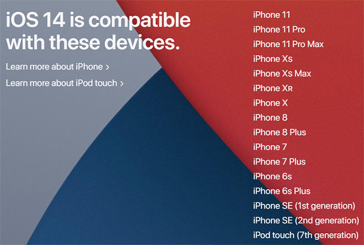 ios 14 compatible with devices