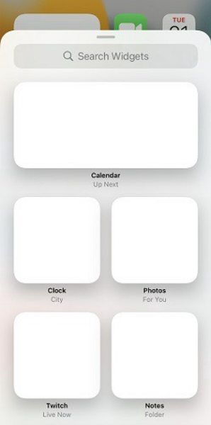 ios 15 widget blank