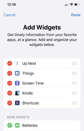 Add widget