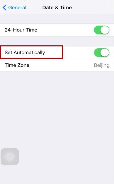 set automatically date time