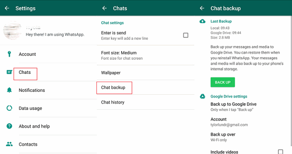 whatsapp chat backup
