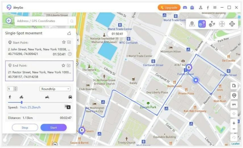ianygo move to virtual location 