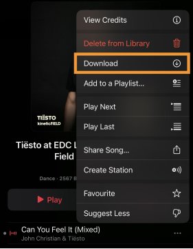 在Apple Music點擊下載