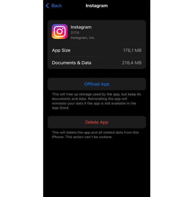 delete Instagram