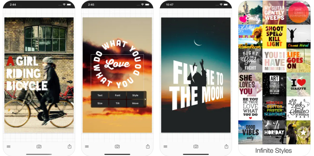 Phonto app to add word in photo