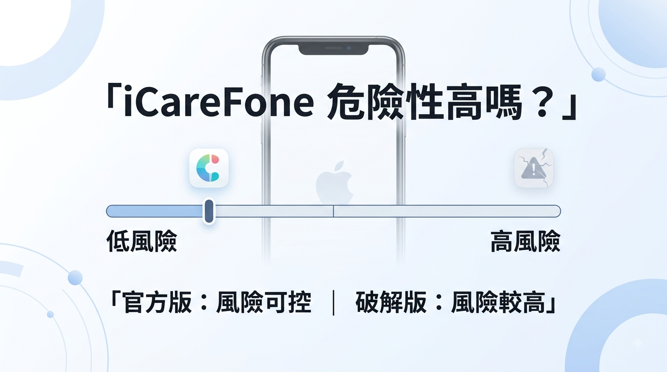 iCareFone 危險性不高官方版本說明