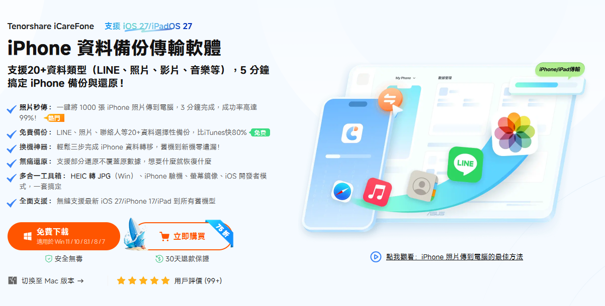 iCareFone 會不會偷資料與洩漏照片說明