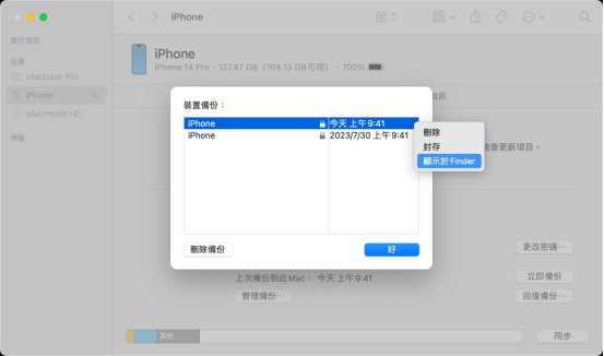 PC 上把iCloud 備份刪除