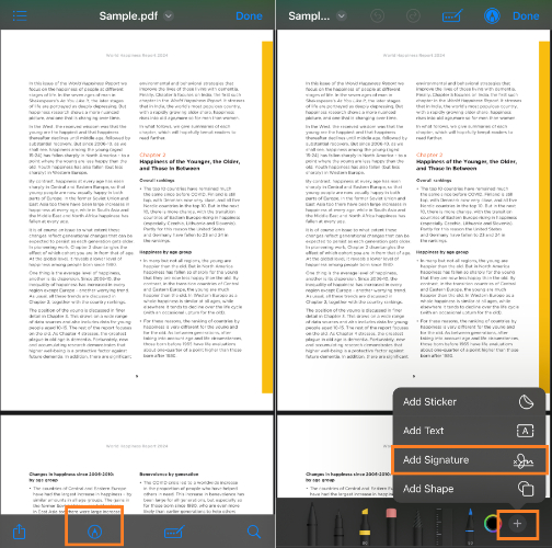 apple files app add signature