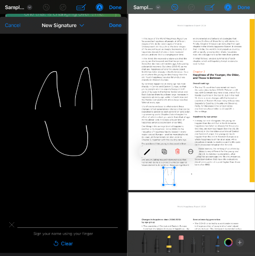 apple files app place signature