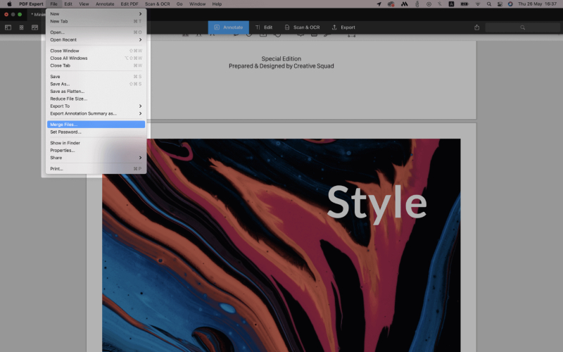 使用PDF Expert 工具合拼 PDF