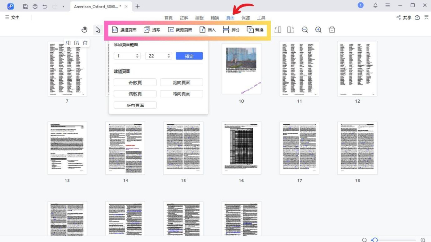 PDNob PDF Editor 編輯全部頁面