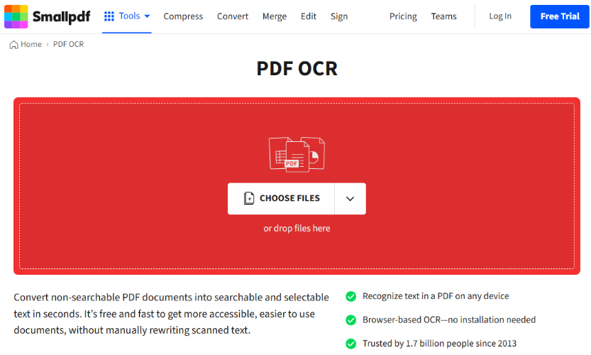 smallpdf ocr function 