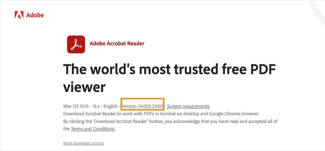 Adobe Acrobat 和檢查最新版本