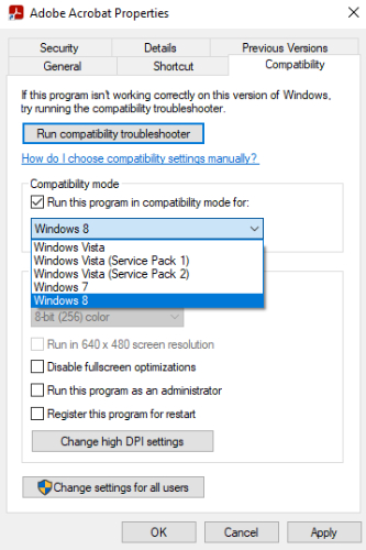 Adobe Acrobat 屬性和應用設定