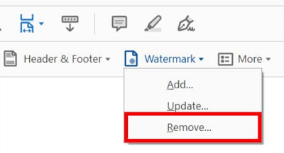 Adobe Acrobat Pro remove watermark 