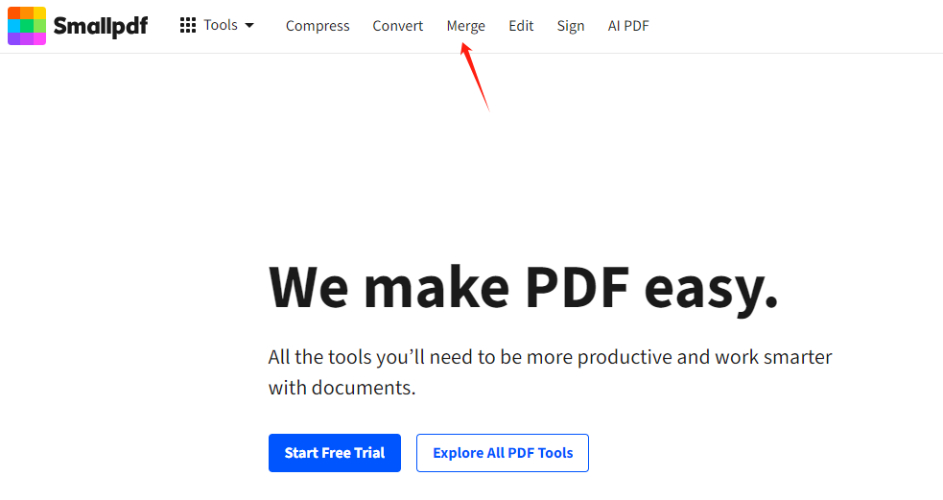 SmallPDF 線上合併 PDF