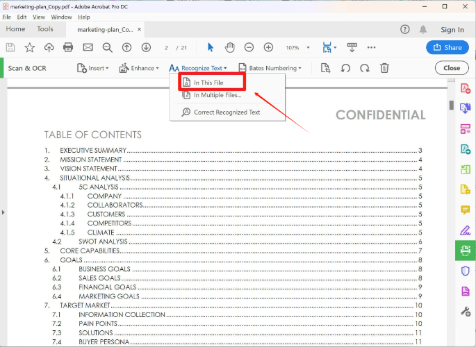 Adobe Acrobat PDF 文字辨識工具